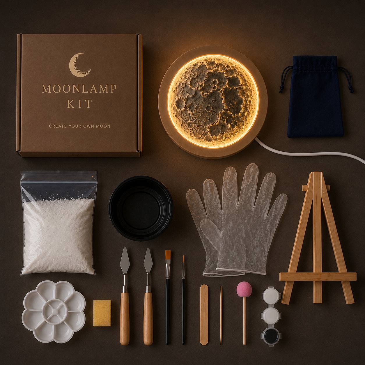 Материалы набора для Moon Lamp
